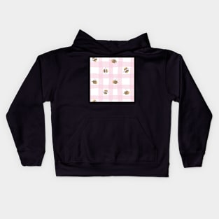 Hand drawn Bee pattern Kids Hoodie